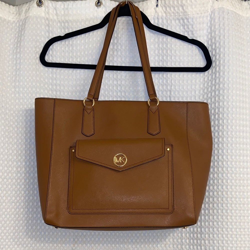 Michael Kors Brown Leather Tote Bag